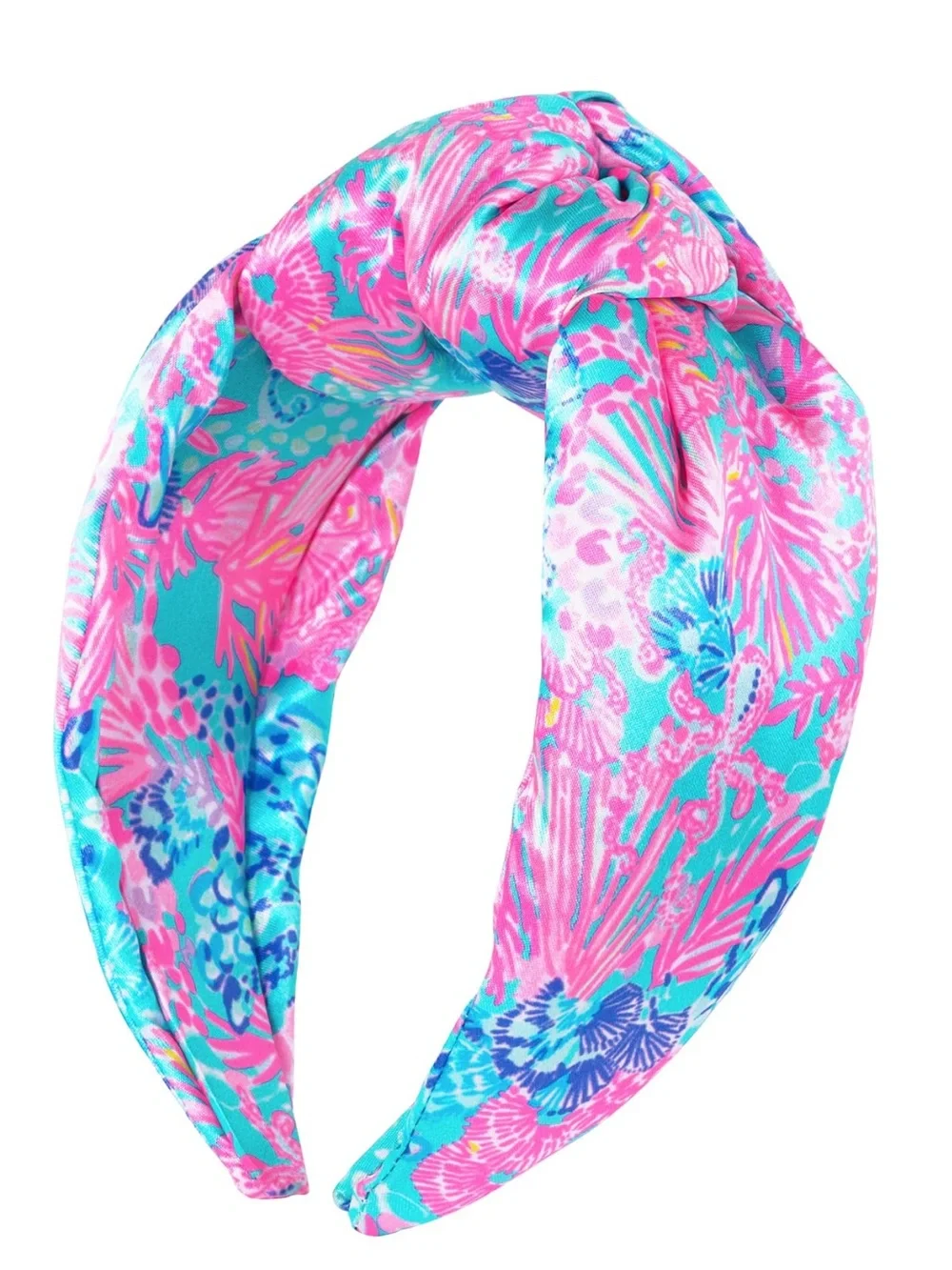 NWT Lilly Pulitzer knotted headband.  3” wide, satin fabric